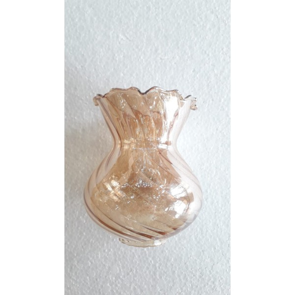 Ada Avize Bal Rengi Bombeli Kendinden Desenli Avize Camı(BOY 13,5 CM-CAPI 11 CM) - 1'li Avize Fiyatı