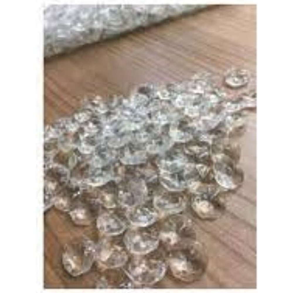 Ada Avize Çift Delikli Baskı Octagon 14 mm Kristal Cam Avize Taşı Kristal Sekizgen Avize Taşı 50 Adet - Şeffaf Avize Fiyatı
