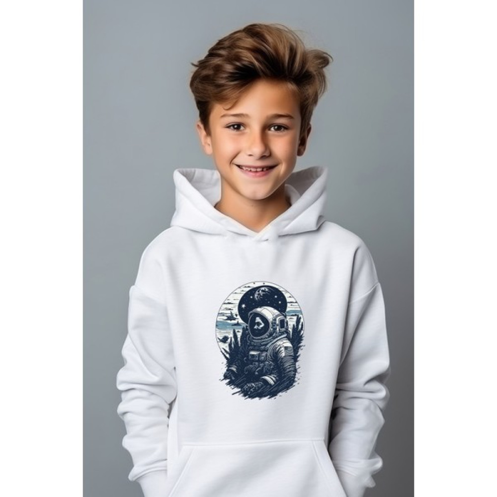 Ada Bebek Çocuk Erkek Çocuk Astronot Baskılı Oversize Sweatshirt Erkek Çocuk Sweatshirt Fiyatı