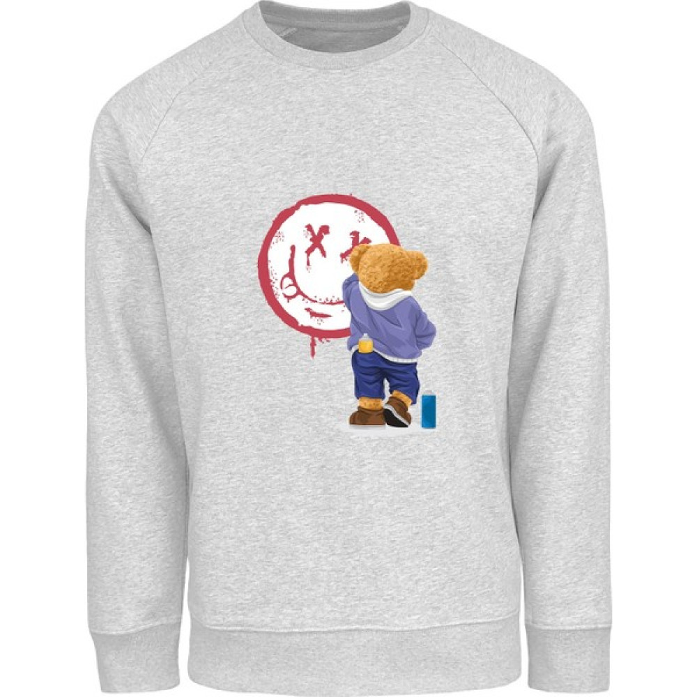 Ada Bebek Çocuk Oversize Ressam Bear Baskılı Çocuk Sweatshirt Erkek Çocuk Sweatshirt Fiyatı
