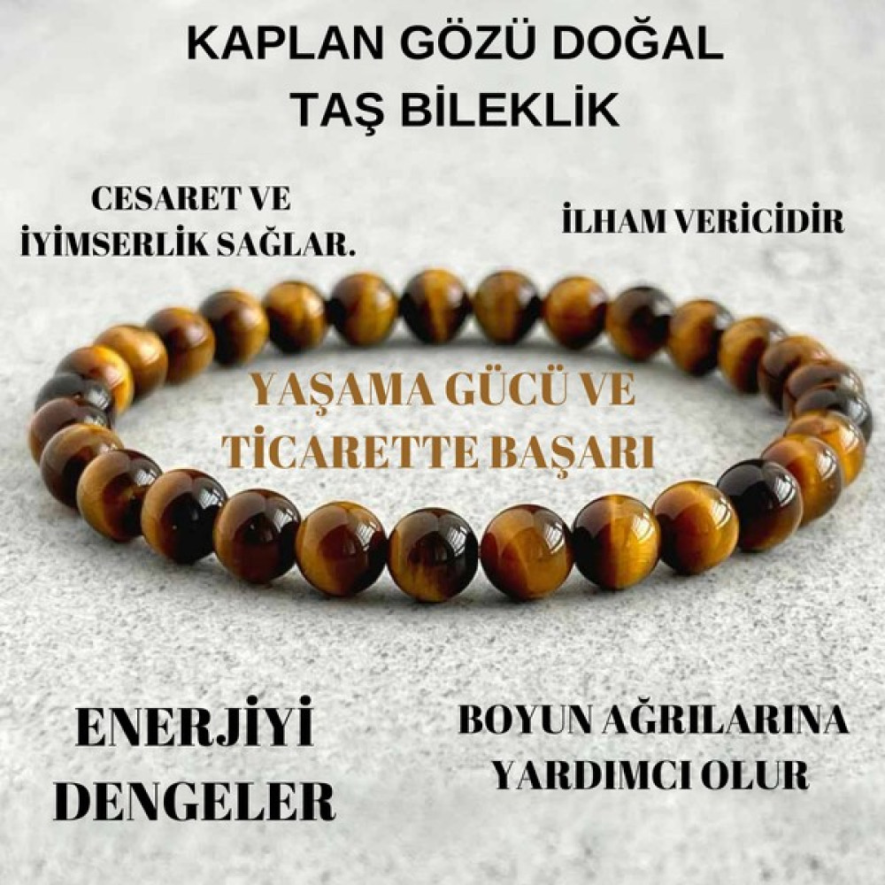 Ada Doğaltaş Kaplan Gözü 6mm Bileklik Saat ve Bileklik Aksesuarı Fiyatı