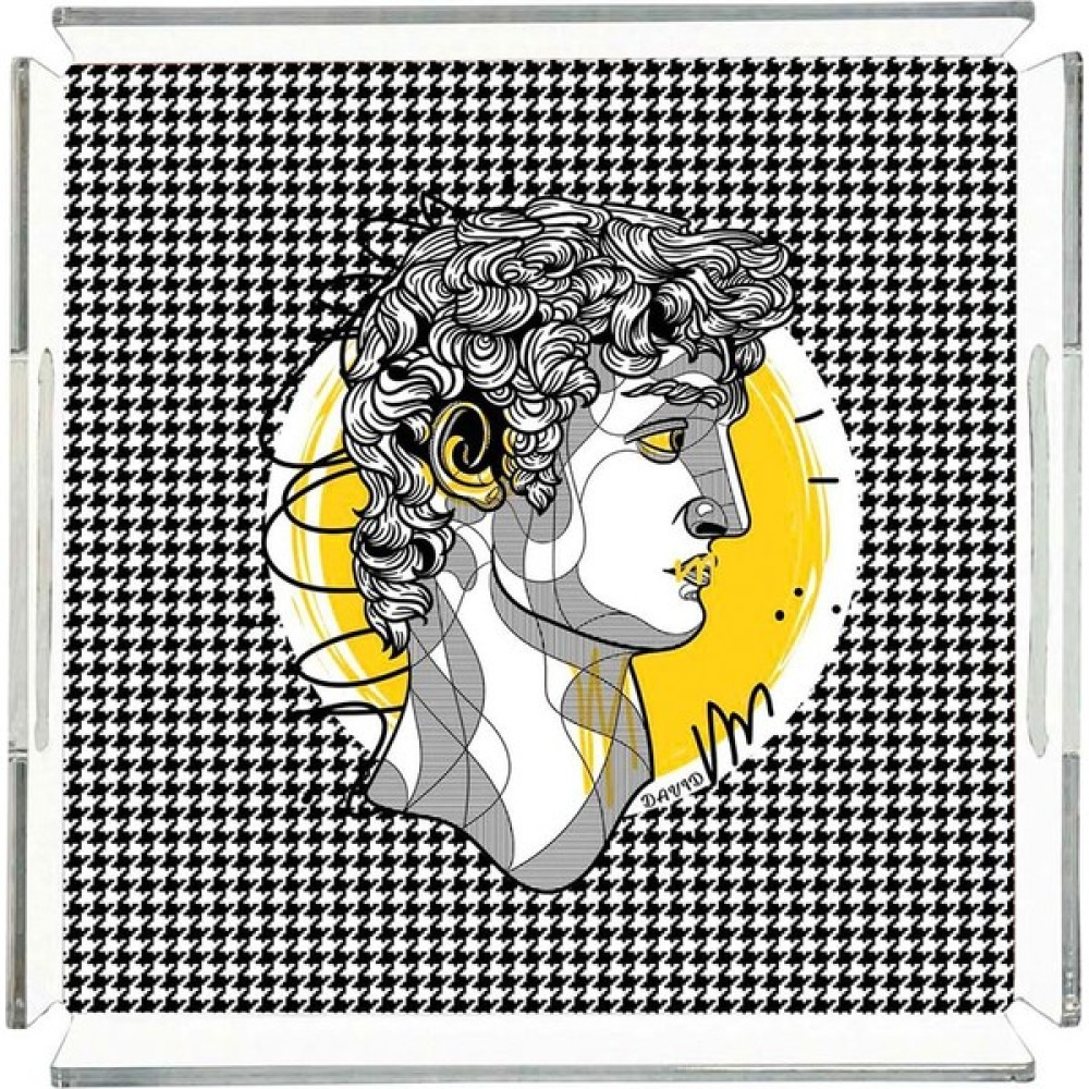 Ada Home Modern Art Pleksi Tepsi - PT2132 - 25 x 25 cm Servis Tepsisi Fiyatı