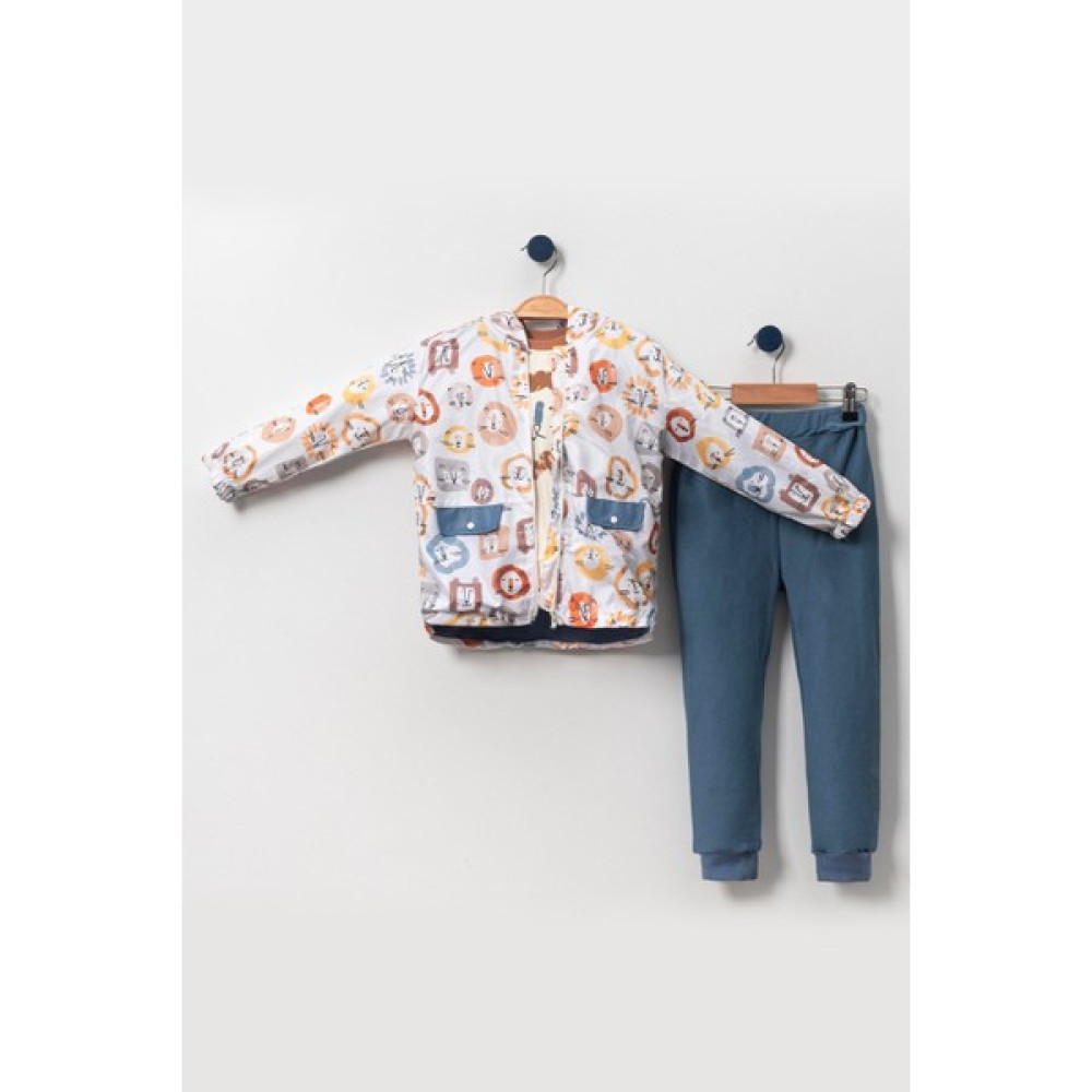 Adabebek Unisex Kot Pantolonlu Yağmurluklu 3'lü Takım 233171 Kız Çocuk Yağmurluk Fiyatı