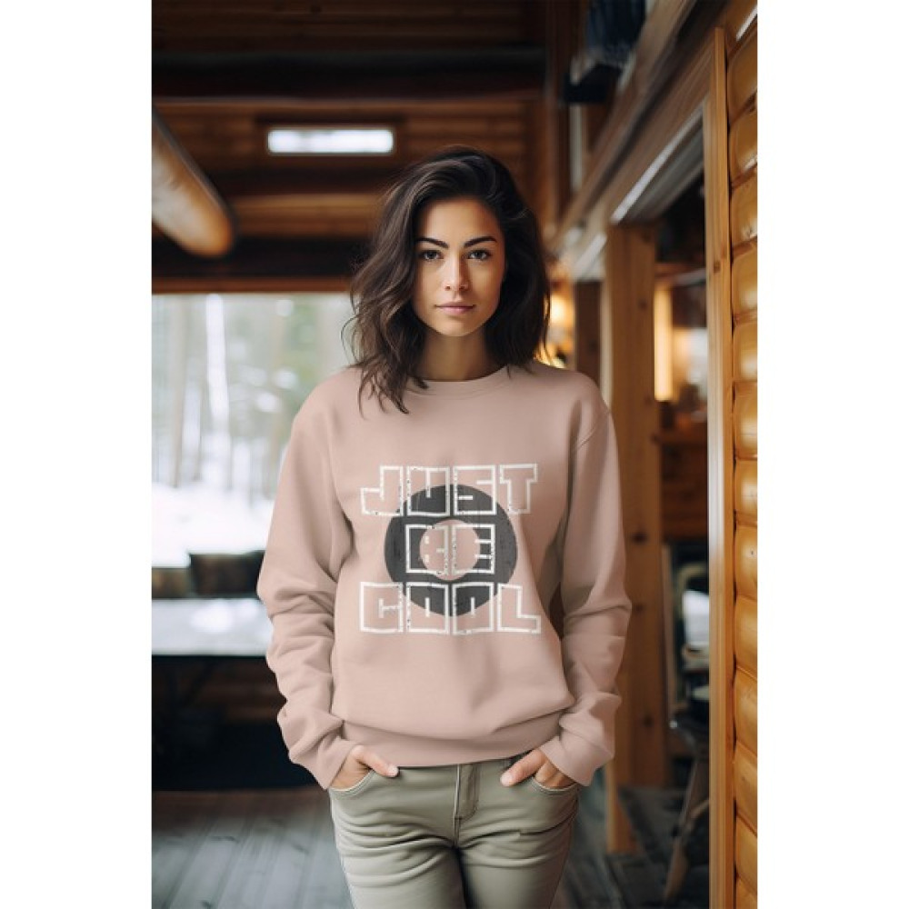 Adabebek White Just Be Cool Tarz Kadın Bisiklet Yaka Sweatshirt Bayan Sweatshirt Fiyatı