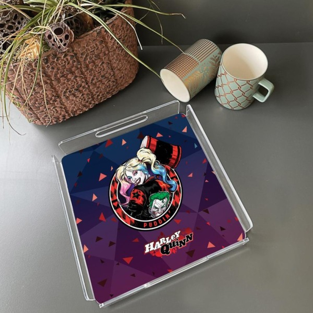 Adahome Harley Quinn Pleksi Tepsi - 25X25CM (Warner Bros Lisanslı Üründür) Servis Tepsisi Fiyatı