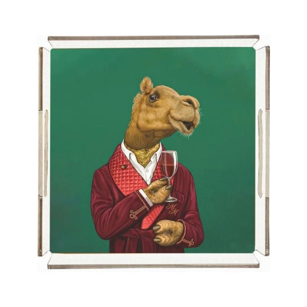 Adahome Mr. Camel Pleksi Tepsi - 25X25CM Servis Tepsisi Fiyatı