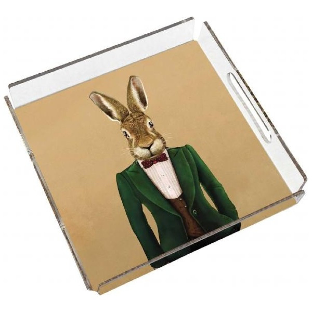 Adahome Mr. Rabbit Pleksi Tepsi - 25X25CM Servis Tepsisi Fiyatı