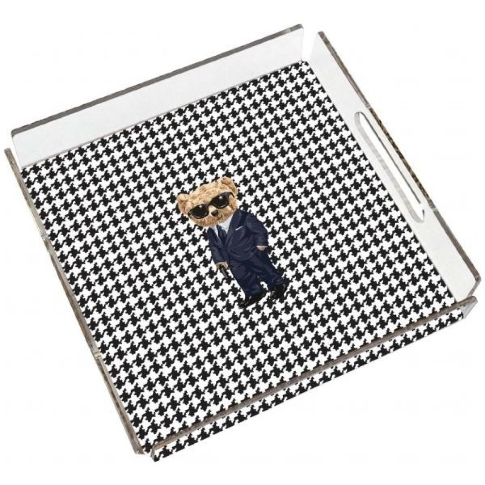 Adahome Teddy Pleksi Tepsi - 25X25CM Servis Tepsisi Fiyatı