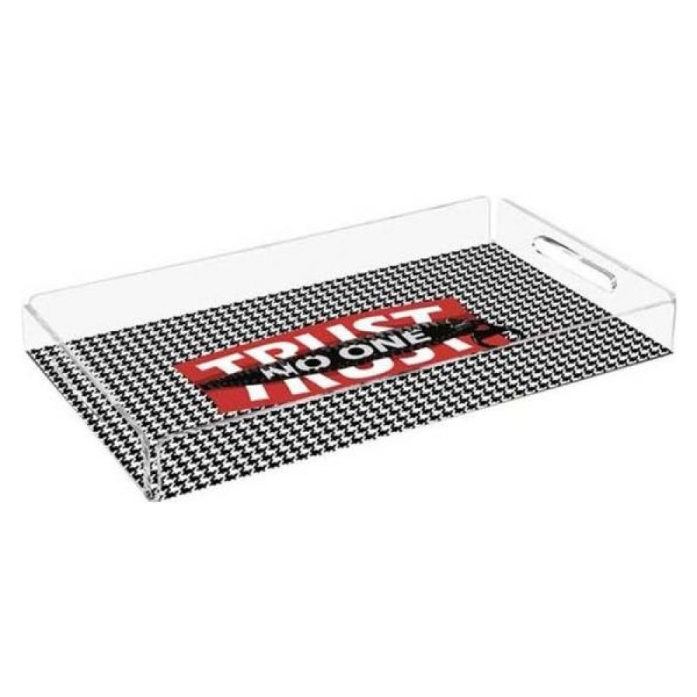Adahome Trust No One Pleksi Tepsi - PT2141 - 40X24CM Servis Tepsisi Fiyatı