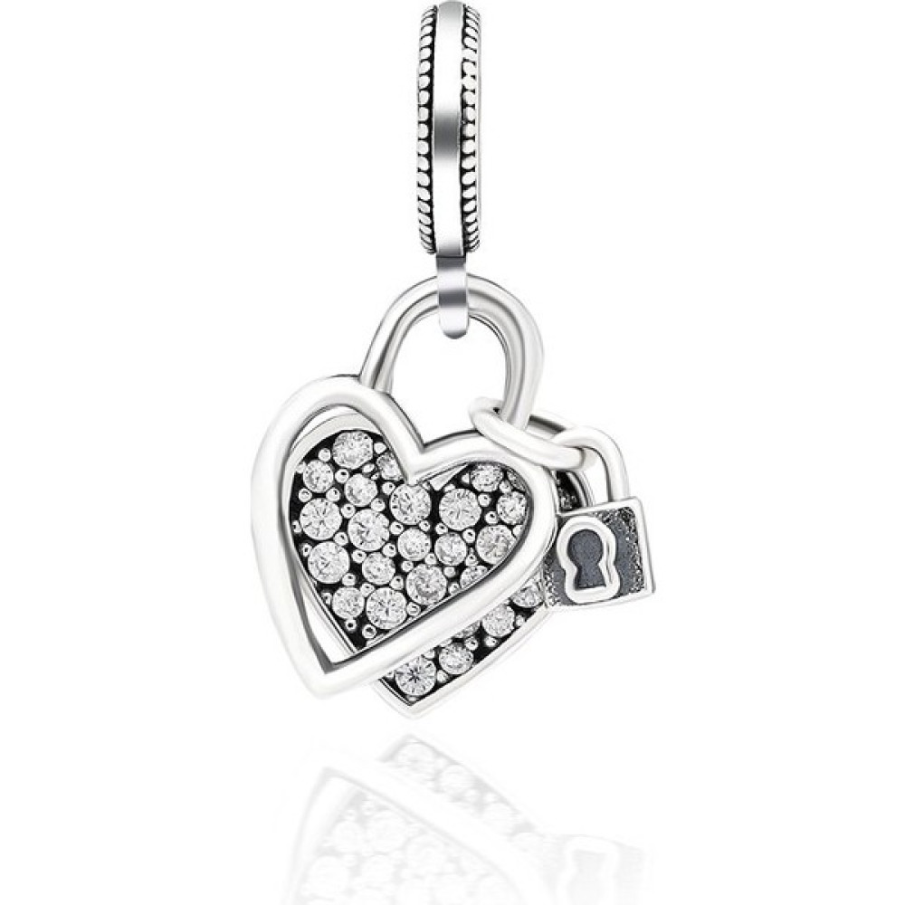 Adal Silver Kadın Gümüş Sallantılı Kilitli Kalp Pandora Charm Saat ve Bileklik Aksesuarı Fiyatı