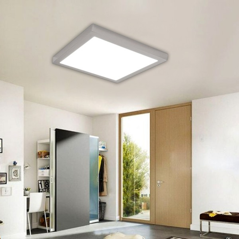 Adaled Adaledmodern Tavana Sıfır Panel LED Avize 24 W Sıva Üstü Kare 3200 Gün Işığı Beyaz Metal Kasa - GÜNIŞIĞI Avize Fiyatı