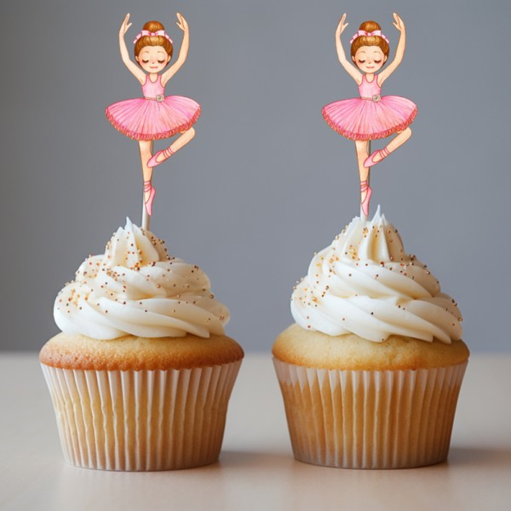Adalove Design 8 Adet Sevimli Balerin Kızlar Konsept Kürdanlı Cupcake Pasta Parti Süsü Süsleme, Lüks Büyük Boy Oyuncak Fiyatı