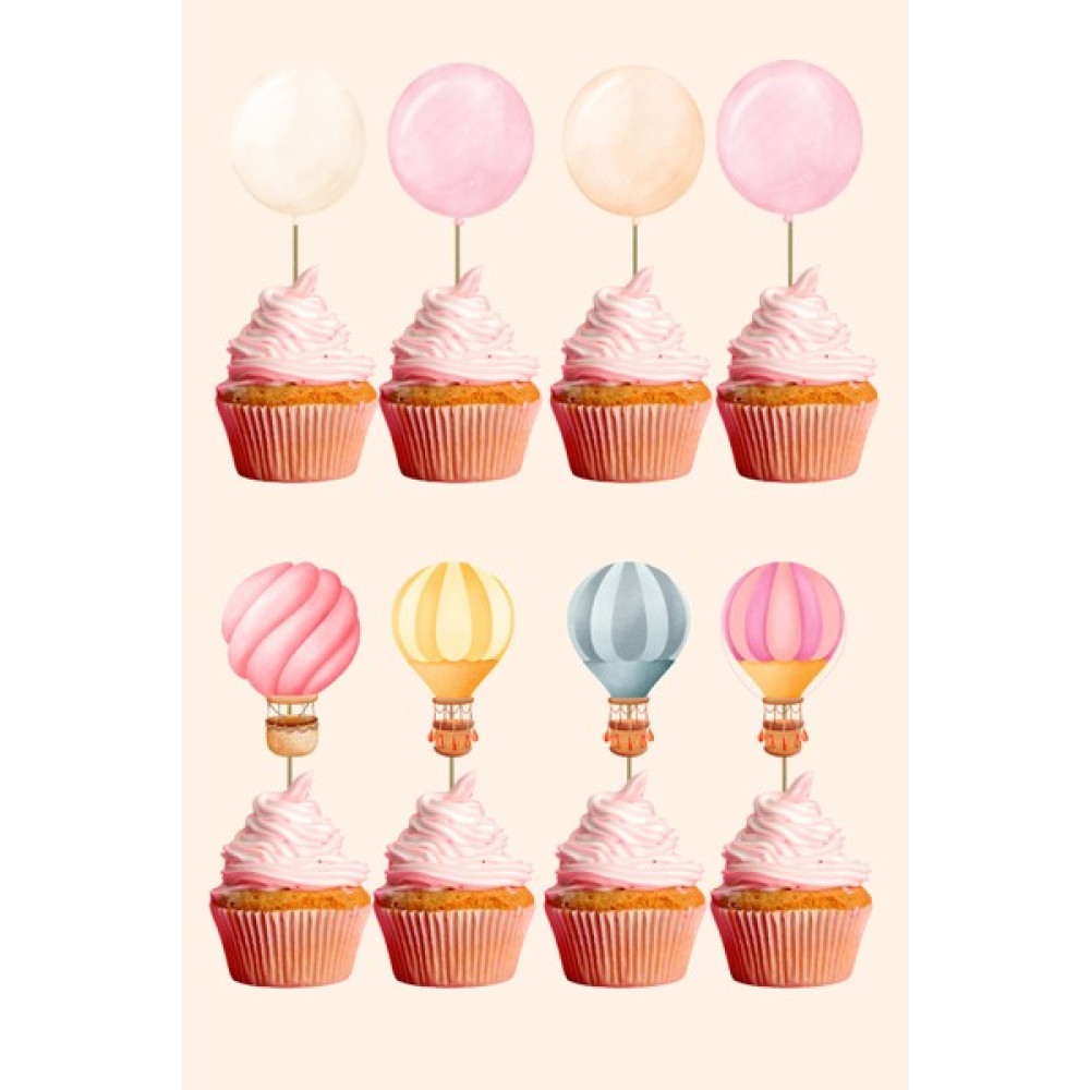 Adalove Design 8 Adet Sevimli Balonlar Konsept Kürdanlı Cupcake Pasta Parti Süsü Süsleme, Lüks Büyük Boy Oyuncak Fiyatı
