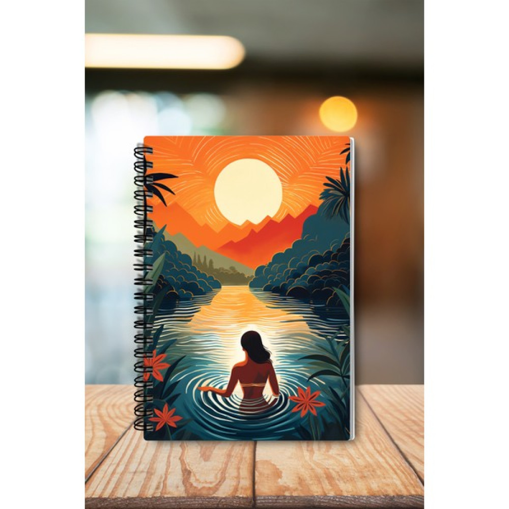Adalove Design Defter - Kalın Sert Karton Kapak Boho, Bohemian Nich Defter/bullet Journal/tel SPIRALLI/120 Sayfa - 10 Spiralli Defter Fiyatı