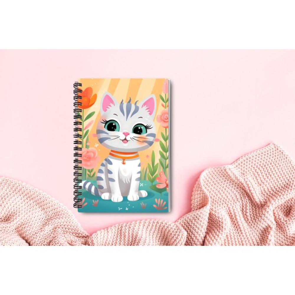 Adalove Design Defter - Kalın Sert Karton Kapak Kedili Defter/bullet Journal/tel SPIRALLI/120 Sayfa/sevimli Kediler - 7 Not Defteri & Bloknot Fiyatı