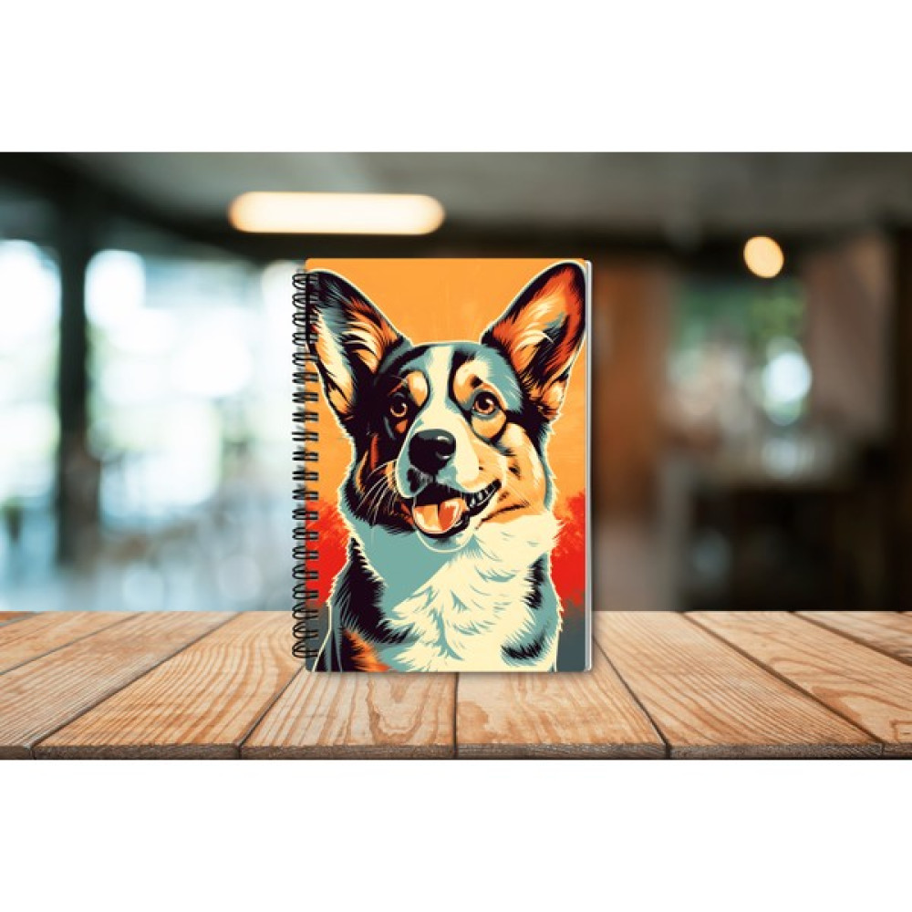 Adalove Design Defter -Kalın Sert Karton Kapak Köpek Cinsleri Pop Art Defter/bullet Journal/tel SPIRALLI/120 Sayfa - CORGİ Spiralli Defter Fiyatı