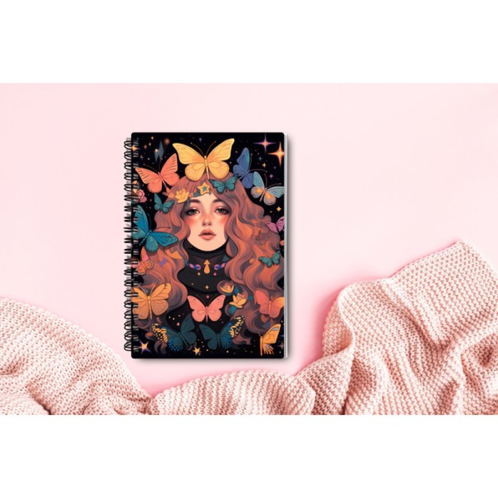 Adalove Design Defter-Kalın Sert Karton Kapak Kuru Kafa, Kedi, Genç Kız Günlük Defter/bullet Journal/telli Spiralli Defter Spiralli Defter Fiyatı