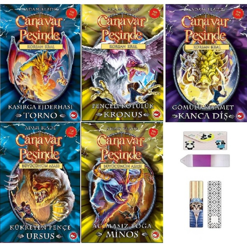 Adam Blade Canavar Peşinde Seti 10 5 Kitap ( Defter + Ayraç ) Fantastik Macera Fiyatı