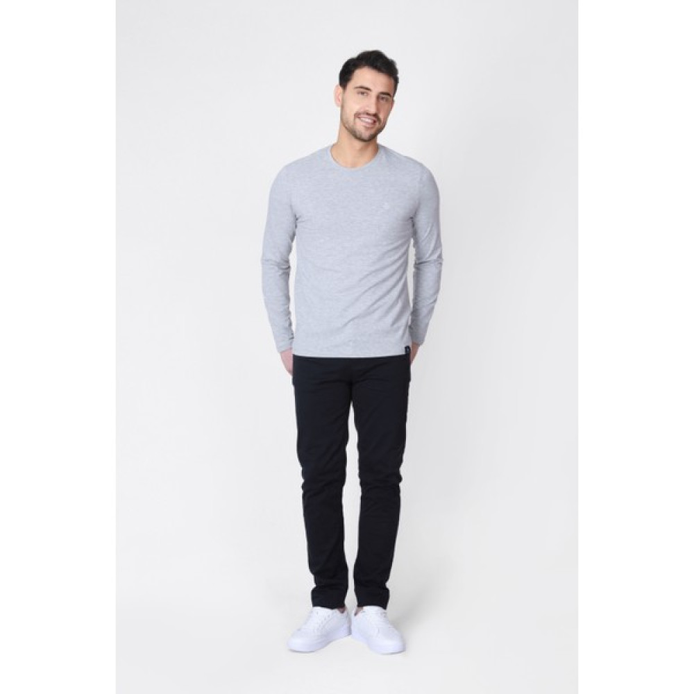 Adam Boxes Erkek O-Yaka Uzun Kollu T-Shirt Neo-Dolargo - Açık Gri Erkek T-shirt Fiyatı