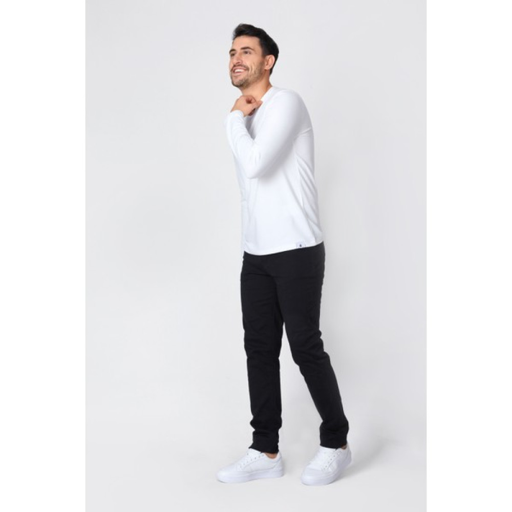 Adam Boxes Erkek O-Yaka Uzun Kollu T-Shirt Neo-Dolargo - Ekru Erkek T-shirt Fiyatı