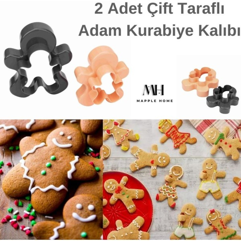 Adam Figürlü Desenli Kurabiye Kalıbı Pratik Çift Taraflı Adam Kurabiye Kalıbı 2 Adet Oto Boyaları Fiyatı