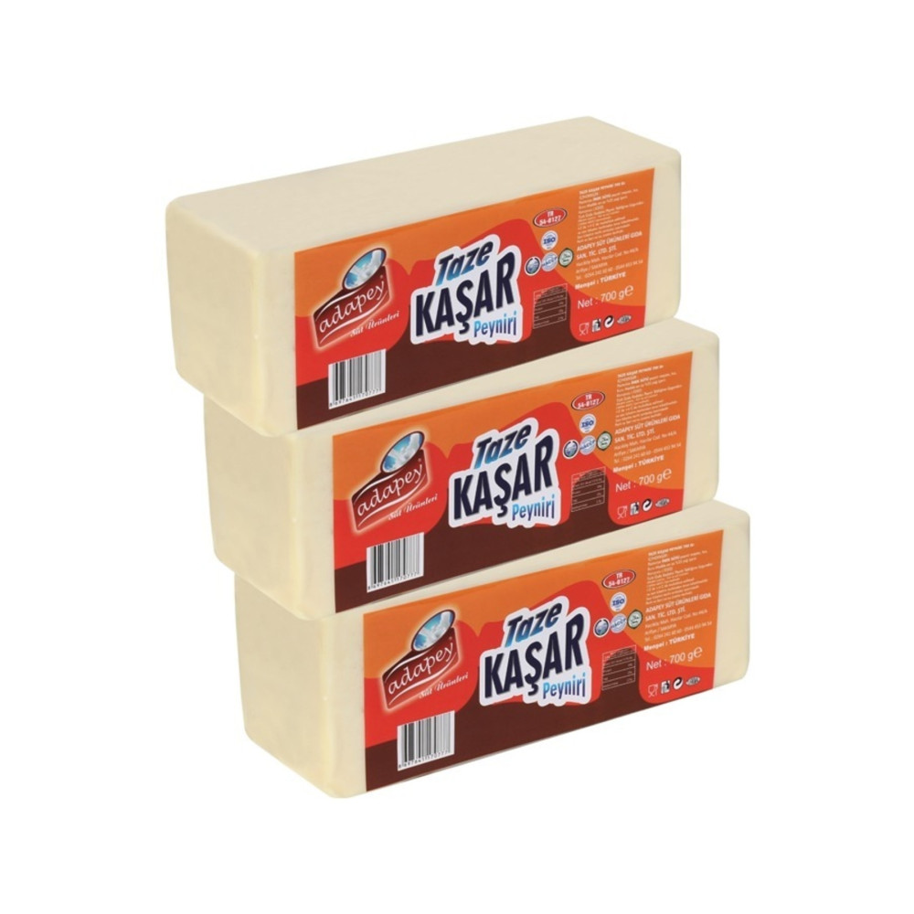 Adapey Taze Kaşar Peyniri 700 Gr. 3lü Set Peynir Fiyatı