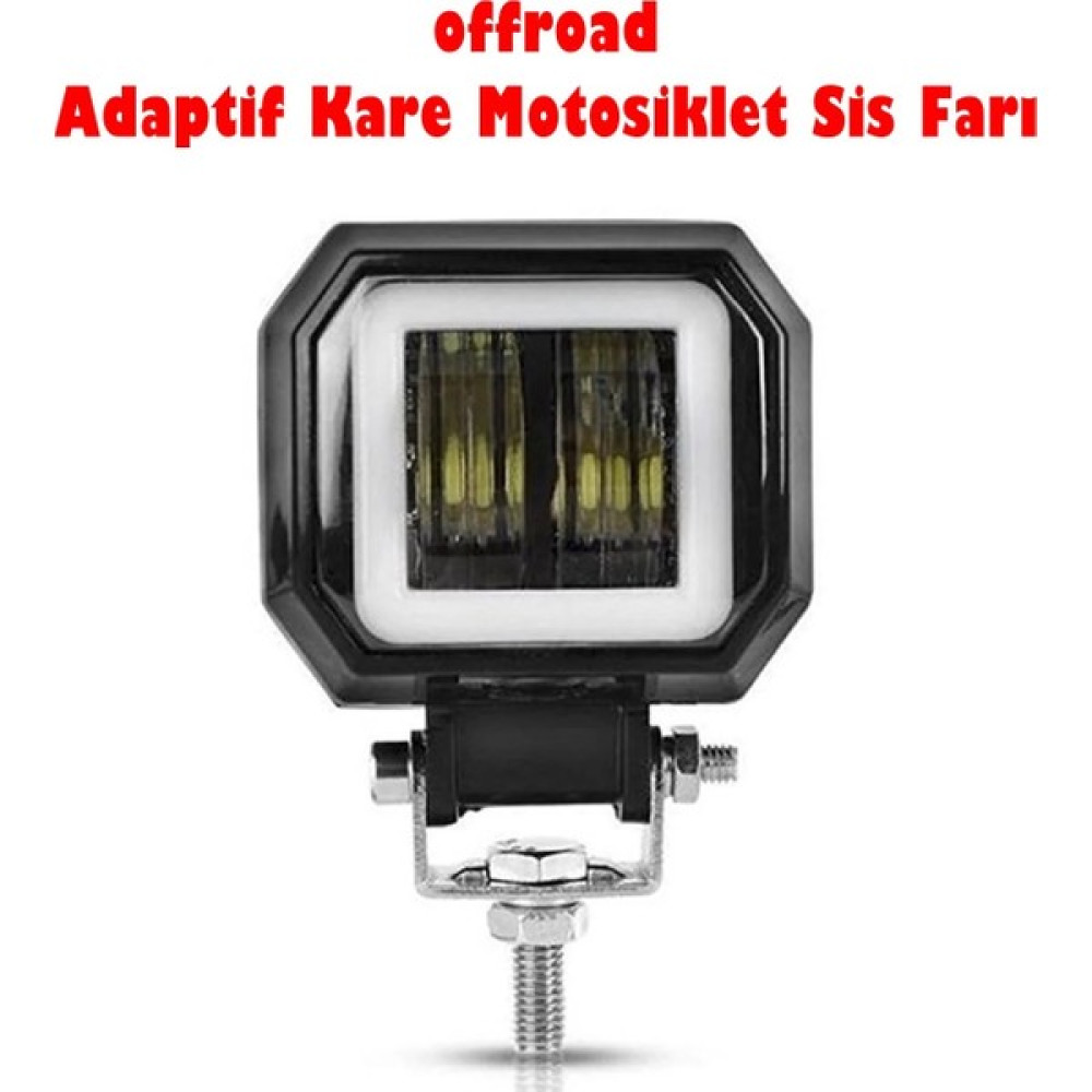 Adaptif Kare Motosiklet Sis Farı Turuncu Beyaz LED Lamba Motorsiklet Lambaları Fiyatı