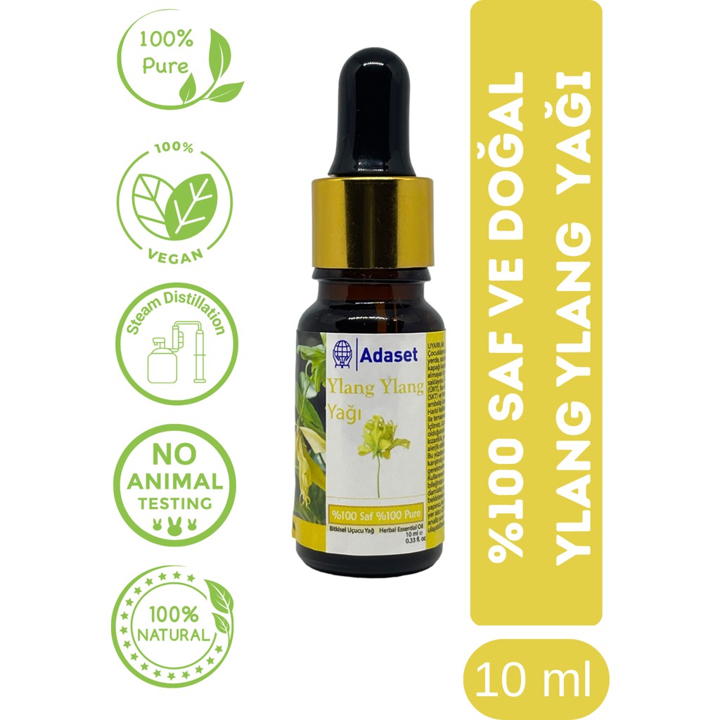 Adaset %100 Saf ve Doğal Ylang Ylang Yağı 10 ml Bitkisel Yağlar Fiyatı