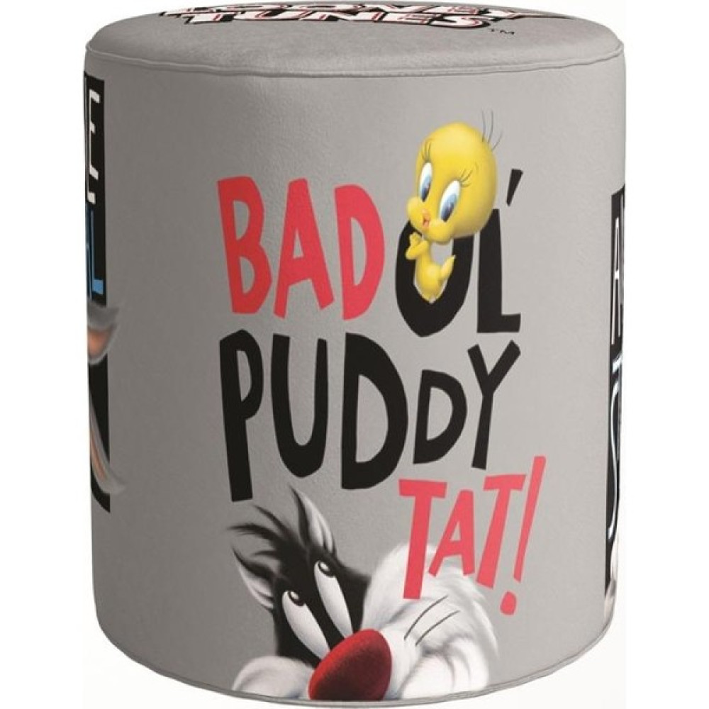 Adawall Grey Tweety Puf (Warner Bros Lisanslı Ürün, Süet Kumaş, Uluslararası Solmama Sertifikası) Puf Fiyatı