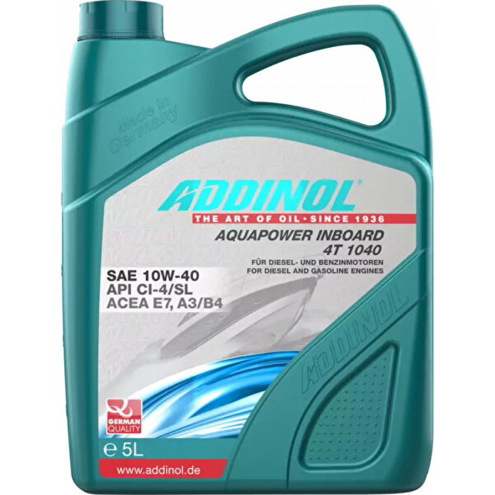 Addinol Aquapower Inboard 4t 1040 - 10W-40 4 Zamanlı Deniz Motoru Yağı 5 Litre Motor Yağı Fiyatı