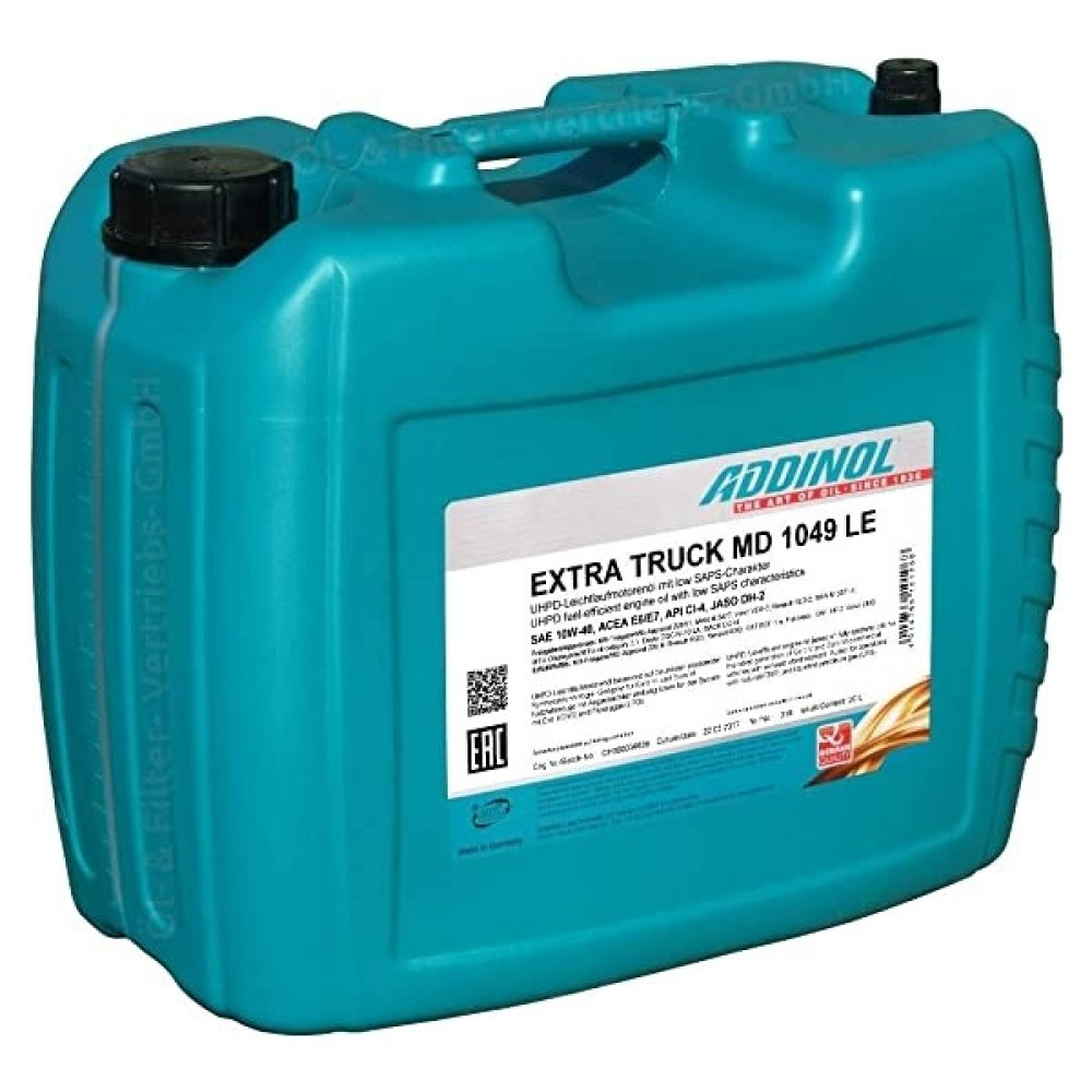 Addinol Extra Truck Md 1049 Le - E7 Sınıfı Sae 10W-40 Dizel Motor Yağı ( 20 Litre ) Motor Yağı Fiyatı