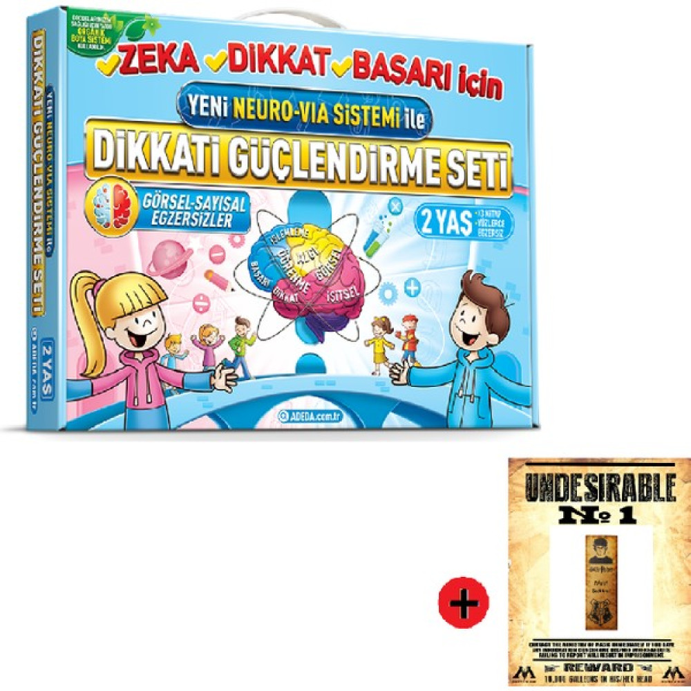 Adeda 2 Yaş Dikkati Güçlendirme Seti Yeni + Kişiye Özel Isimli Ahşap Harry Potter Kitap Ayracı Okul Öncesi Eğitici & Öğretici Kitaplar Fiyatı