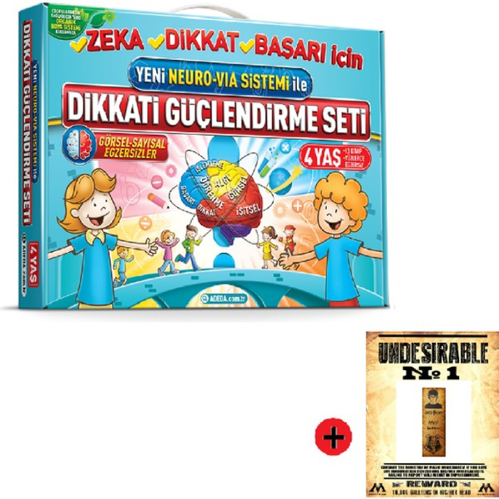 Adeda 4 Yaş Dikkati Güçlendirme Seti YENİ + Kişiye Özel İsimli AHŞAP Harry Potter Kitap Ayracı Okul Öncesi Eğitici & Öğretici Kitaplar Fiyatı