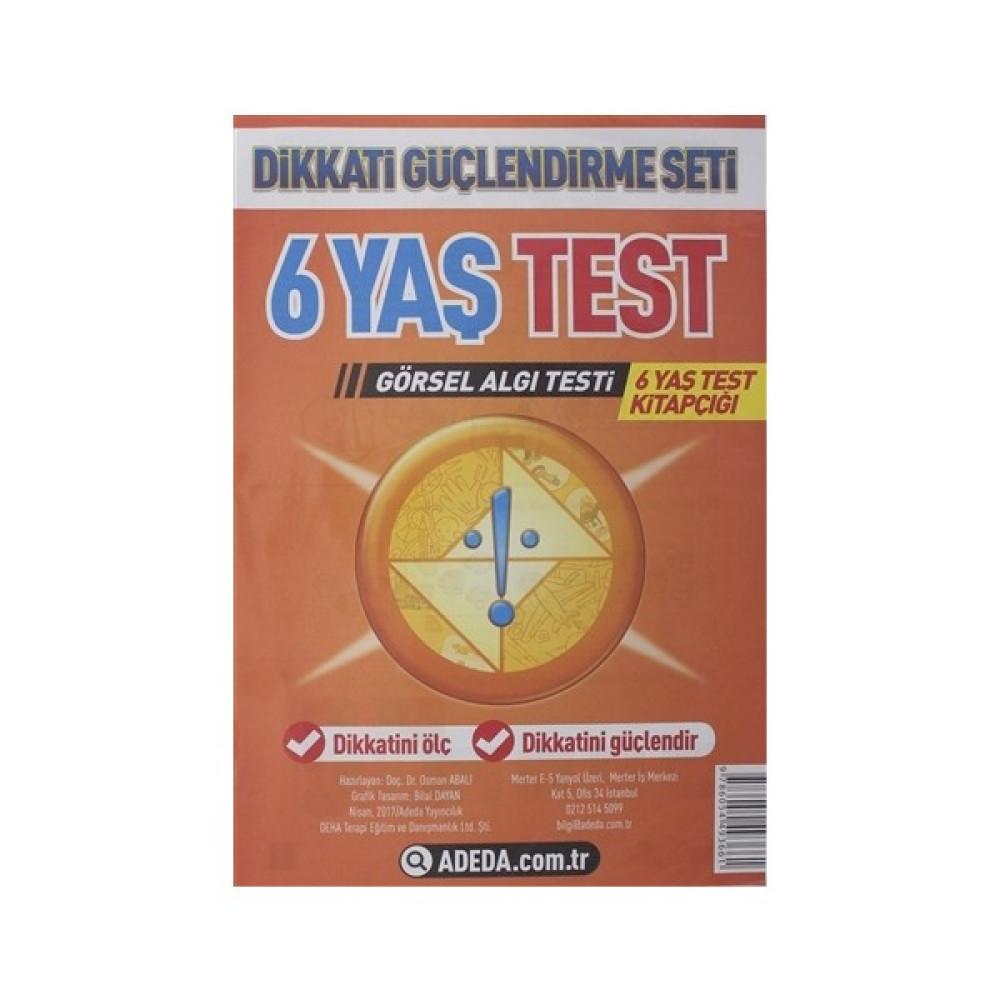 Adeda DGS 6 Yaş Görsel Algı Testi Zihinsel Gelişim Kitapları Fiyatı