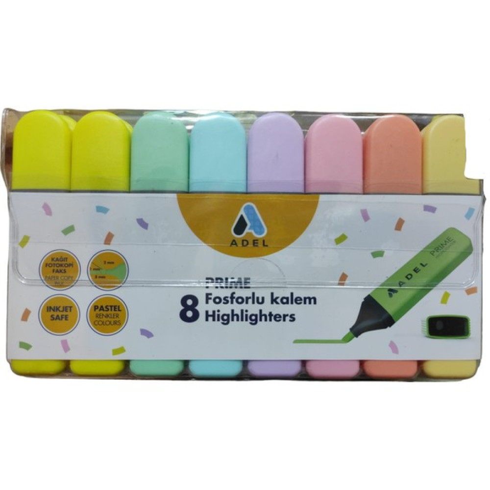 Adel Fosforlu Kalem 8 Li Pastel Fosforlu Kalem Fiyatı