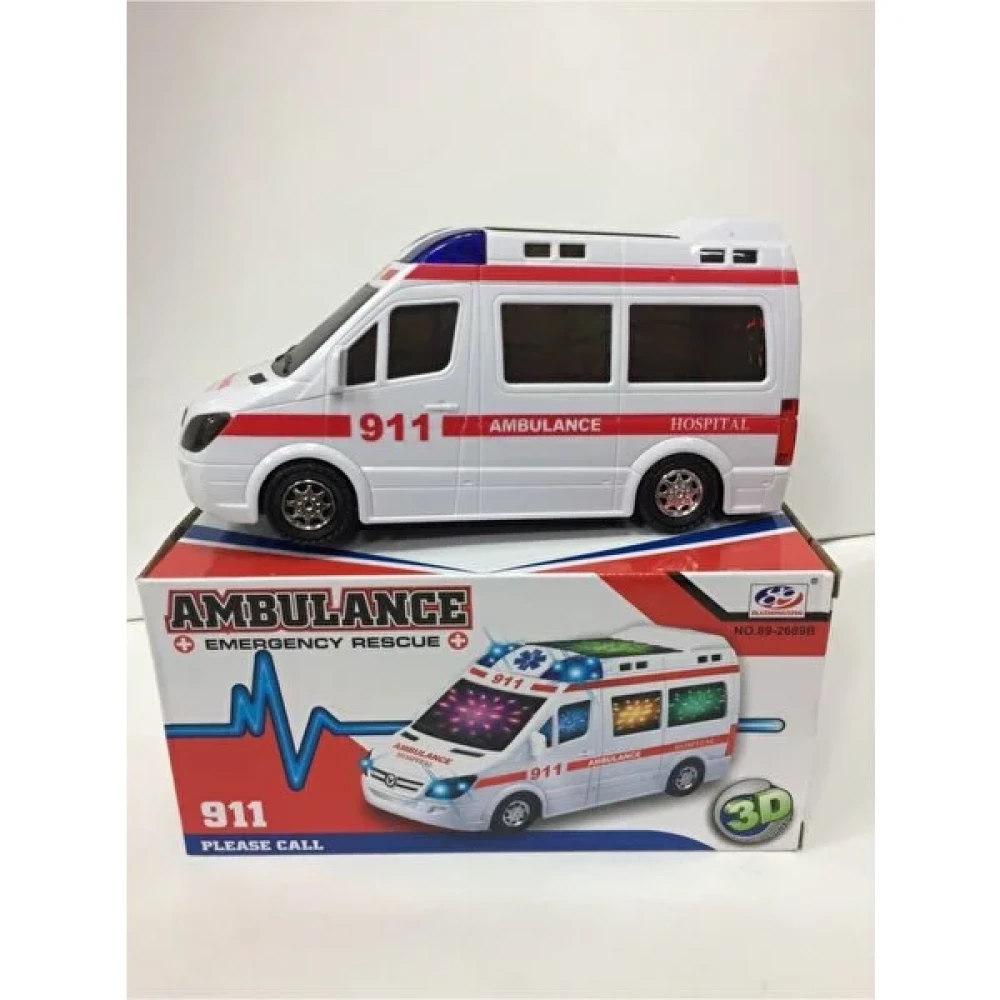 Adel Oyuncak Oyuncakadresi Pilli 3D Işıklı Hareketli Oyuncak Ambulans - Renkli Oyuncak Araç Fiyatı