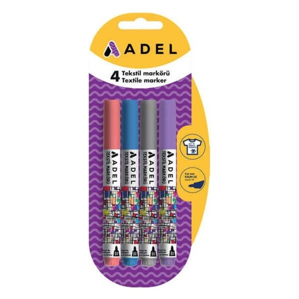 Adel Tekstil Markörü Pastel Renk 4'lü Oto Boyaları Fiyatı