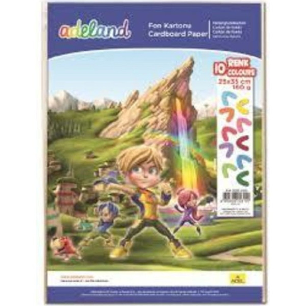 Adeland Fon Kartonu 25X35 160 gr Karışık 10'lu Poşet Fon Karton & Mukavva Fiyatı