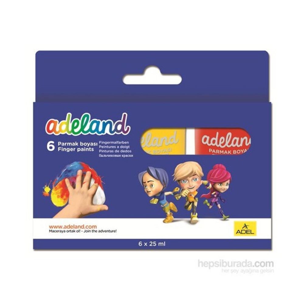Adeland Parmak Boyası 6 Renk 25 ml Yüz & Parmak Boyası Fiyatı
