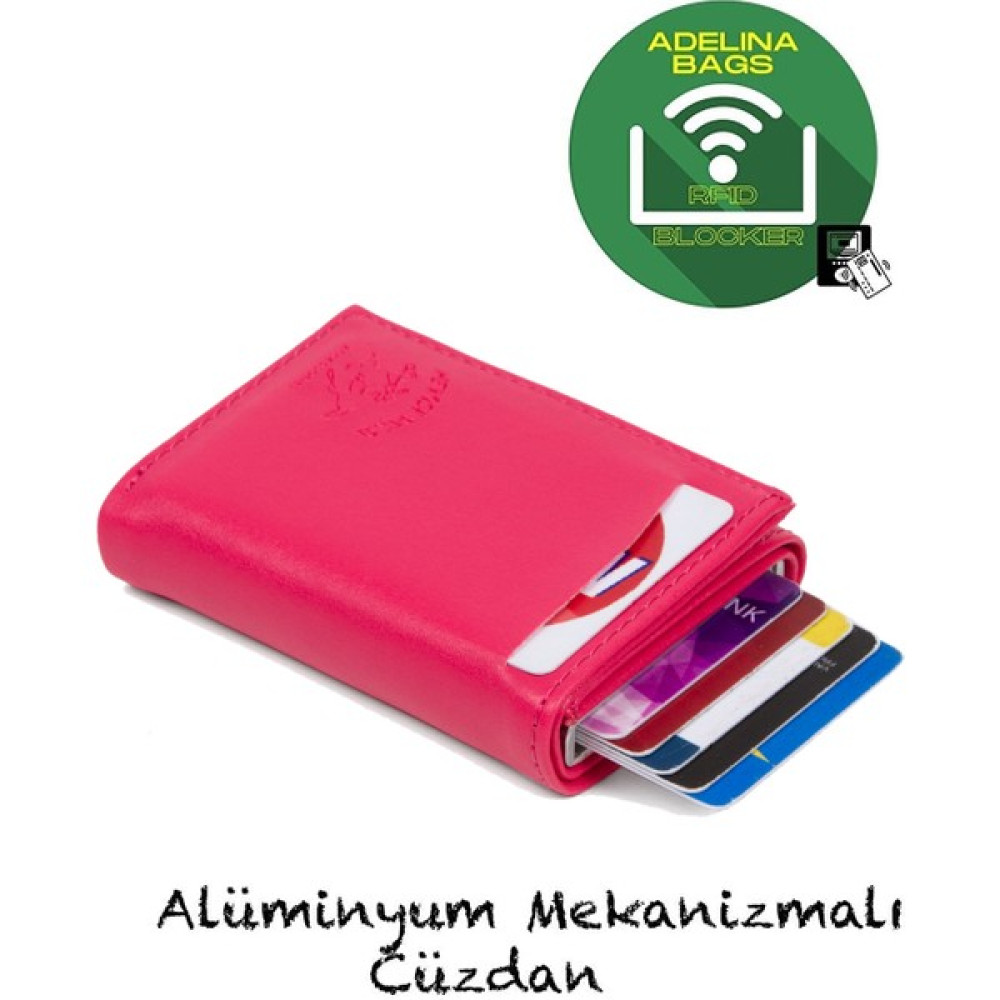 Adelina Bags Adelina Fuşya Nova Deri Mekanizmalı Otomatik Kızaklı Kartlık Cüzdan Erkek Cüzdan Fiyatı