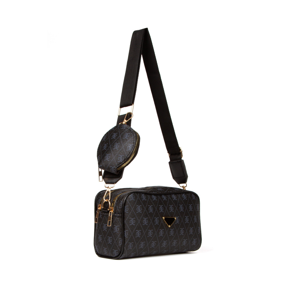 Adelina Bags Kadın Desenli Omuz Çantası Cüzdan Detaylı Siyah Unisex Çanta & Cüzdan ve Seyahat Çantaları Fiyatı