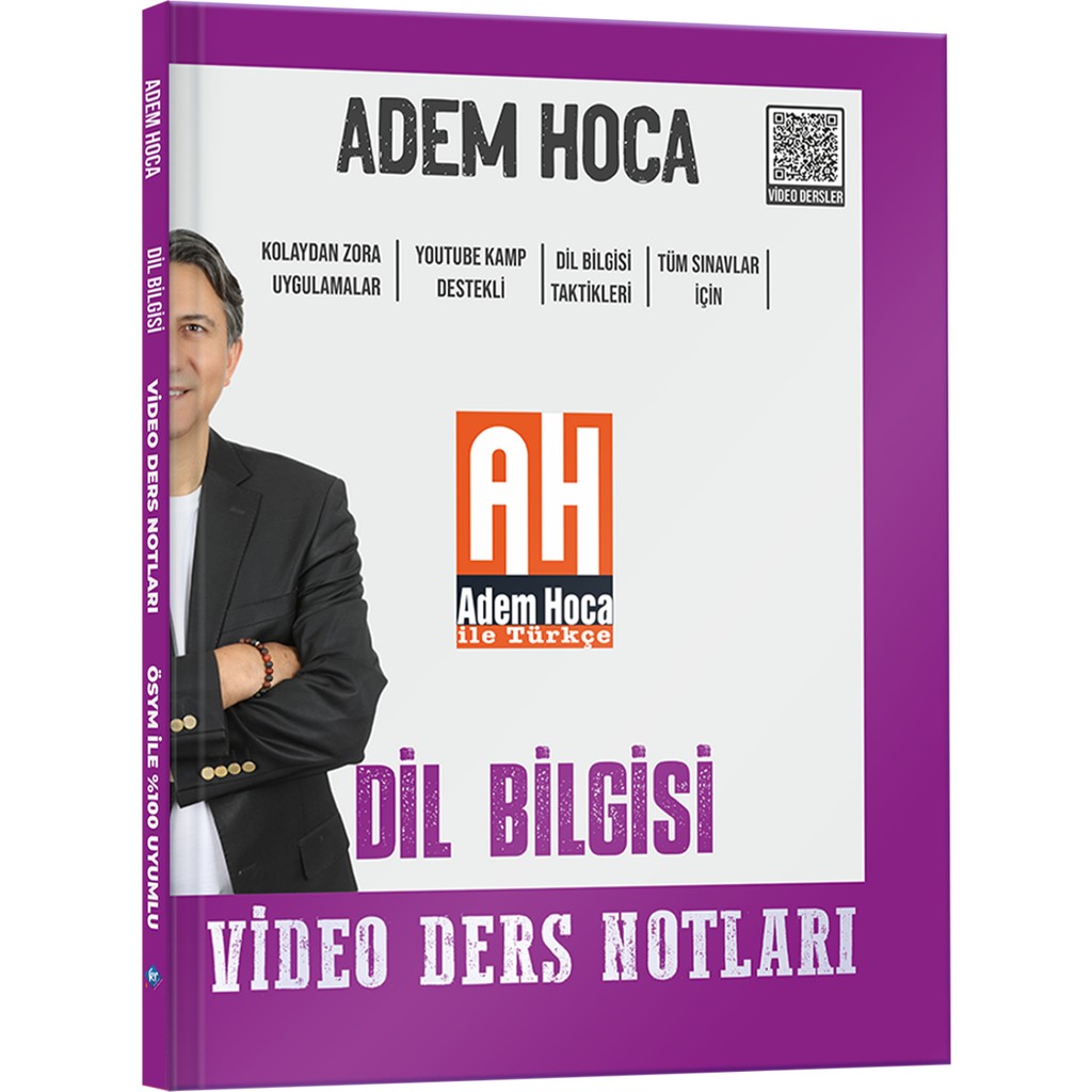 Adem Hoca Tüm Sınavlar Için Dil Bilgisi Video Ders Kitabı Kr Akademi Yayınları - 2025 Temel Yeterlilik Testi (TYT) Fiyatı