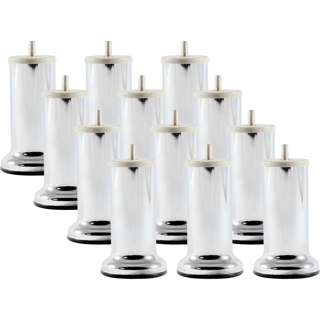 Adem Koç Baza Ayağı Koltuk Ayağı Kanepe Ayağı Mobilya Ayağı Krom 12 cm (12 Adet) - M8 İnce Diş Koltuk Fiyatı