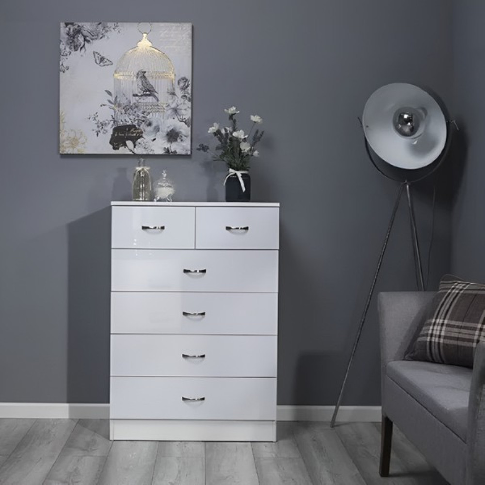 Aden Home 6 Çekmeceli Şifonyer, Mdf Beyaz Şifonyer, Yatak Odası Şifonyer, Komodin Şifonyer, 100X70CM, MSFN03 Şifonyer Fiyatı