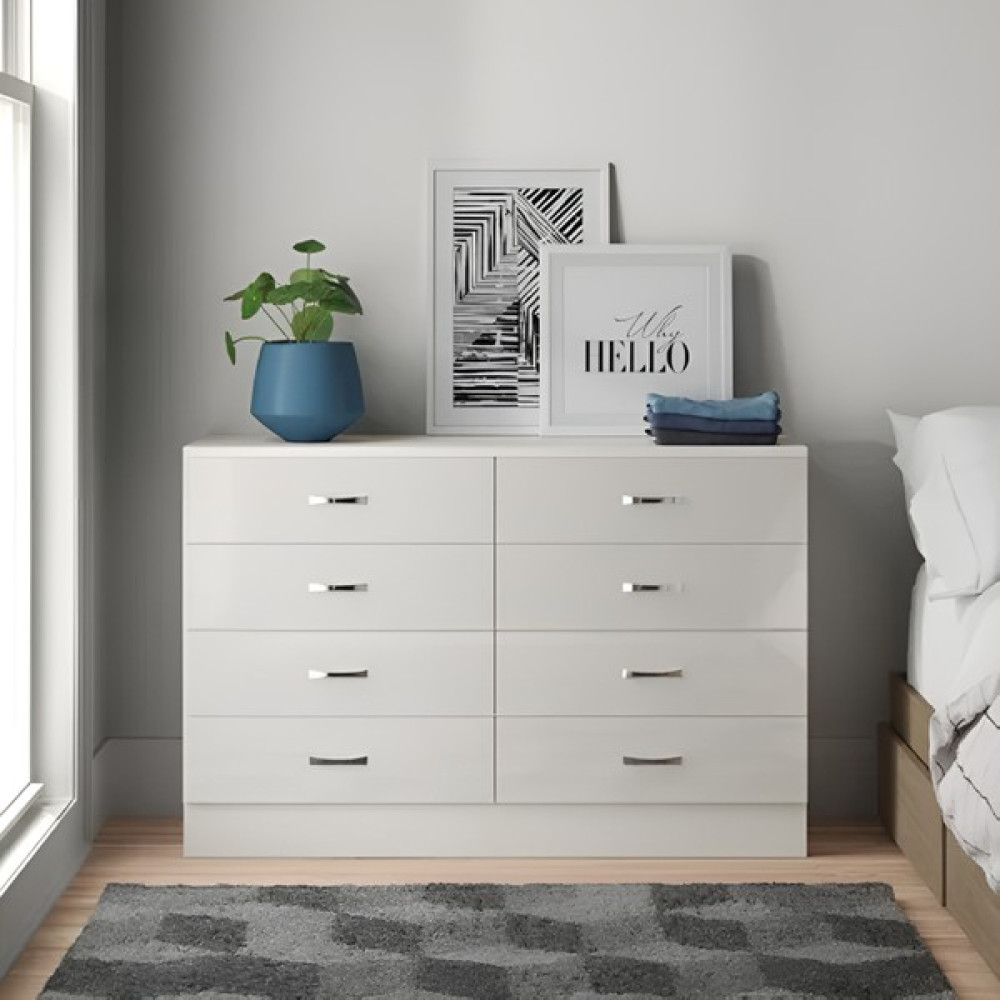 Aden Home 8 Çekmeceli Şifonyer, Mdf Beyaz Şifonyer, Yatak Odası Şifonyer, Komodin Şifonyer, 90X110CM, MSFN01 Şifonyer Fiyatı