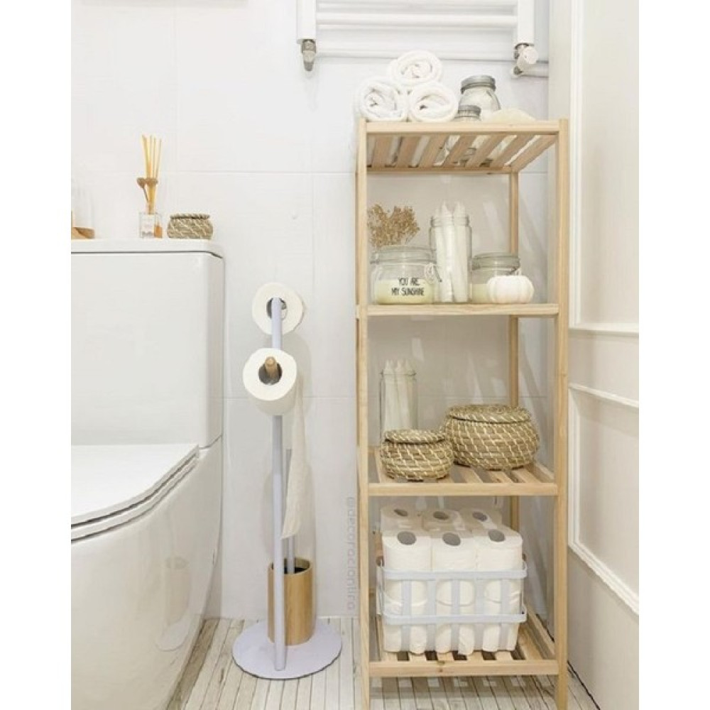 Aden Home Ahşap 4 Katlı Geniş Mutfak Banyo Dolabı, Saksılık, Çiçeklik, Kitaplık, Ayakkabılık, ABNY01 Banyo Dolabı / Mobilyası Fiyatı