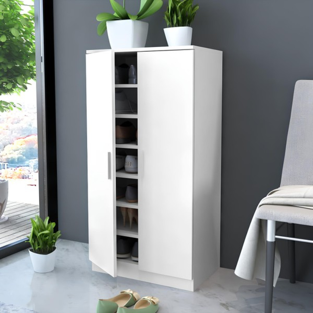 Aden Home Ayakkabılık, Çok Amaçlı Dolap, Beyaz Dolap, Ayakkabı Dolabı, %100 Mdf, 130X55CM, MAYK11 Ayakkabılık Fiyatı