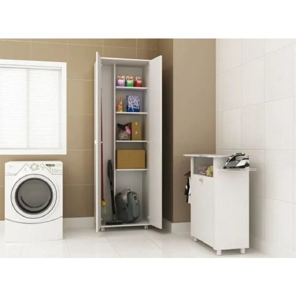 Aden Home Beyaz Banyo Dolabı, Banyo Düzenleyici, Tekerlekli Çamaşır Makinesi Boy Dolabı, %100 Mdf, MBNY13 Banyo Dolabı / Mobilyası Fiyatı