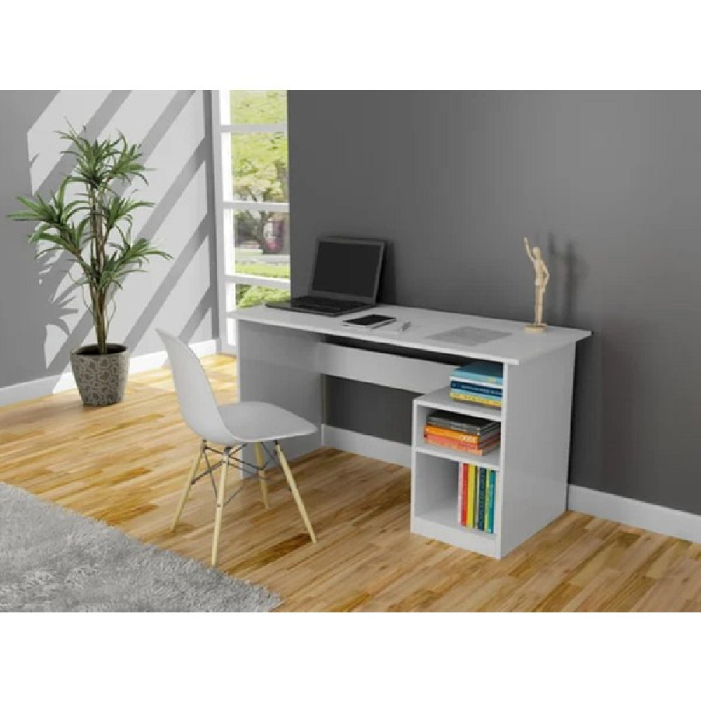 Aden Home Beyaz Çalışma Masası, Kitaplıklı Çalışma Masası, Ofis Çalışma Masası, Ders Çalışma Masası - CM65 - 74 x 120 x 50 Çalışma Masası Fiyatı