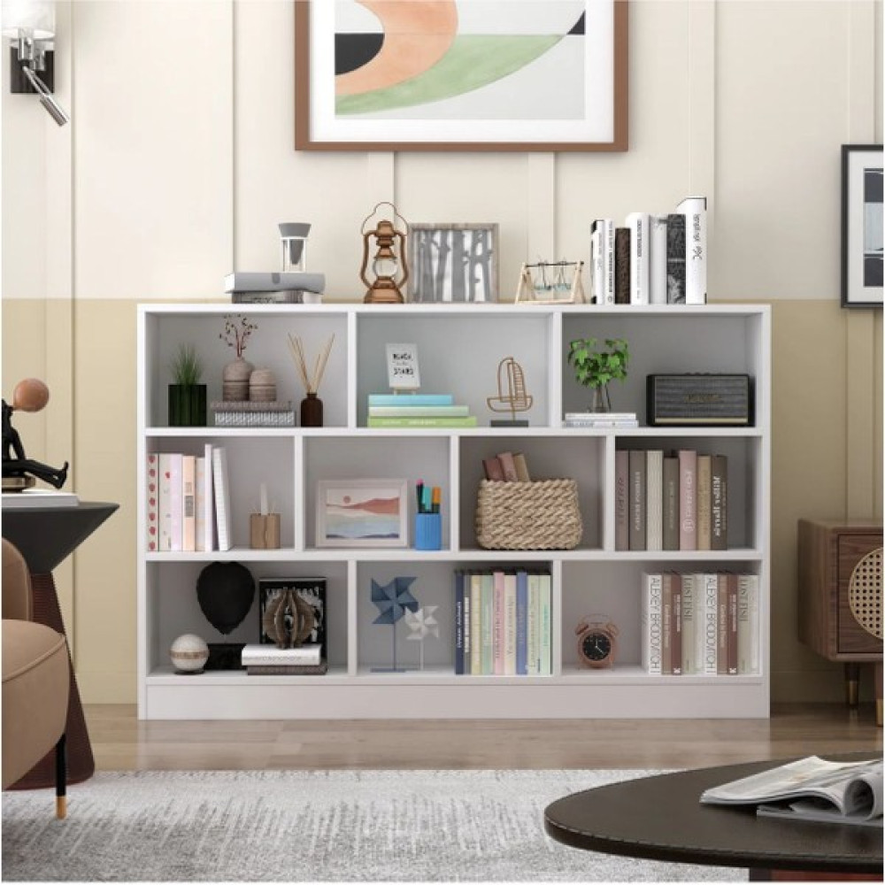Aden Home Beyaz Dekoratif Kitaplık, 10 Bölmeli Kitaplık, Çok Amaçlı Raf, %100 Mdf Kitaplık, Mutfak Banyo Rafı Oto Boyaları Fiyatı